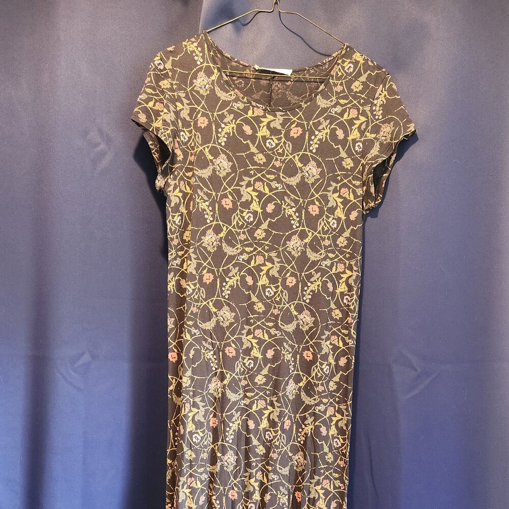 PERUVIAN CONNECTION ARABESQUE T-SHIRT DRESS MEDIUM